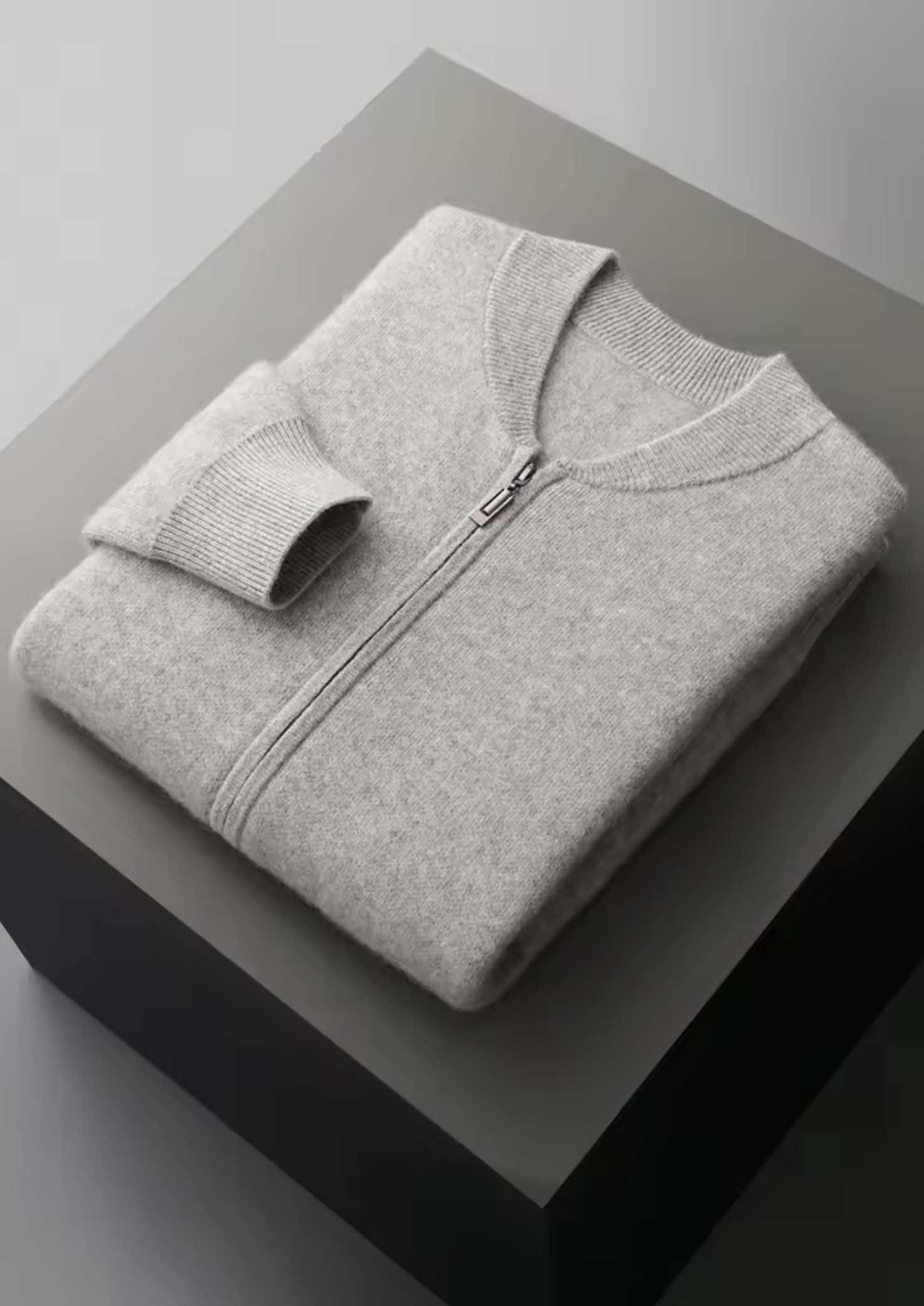 PURE EXTRA-FINE MERINO WOOL LIGHT GREY FALCONI SET