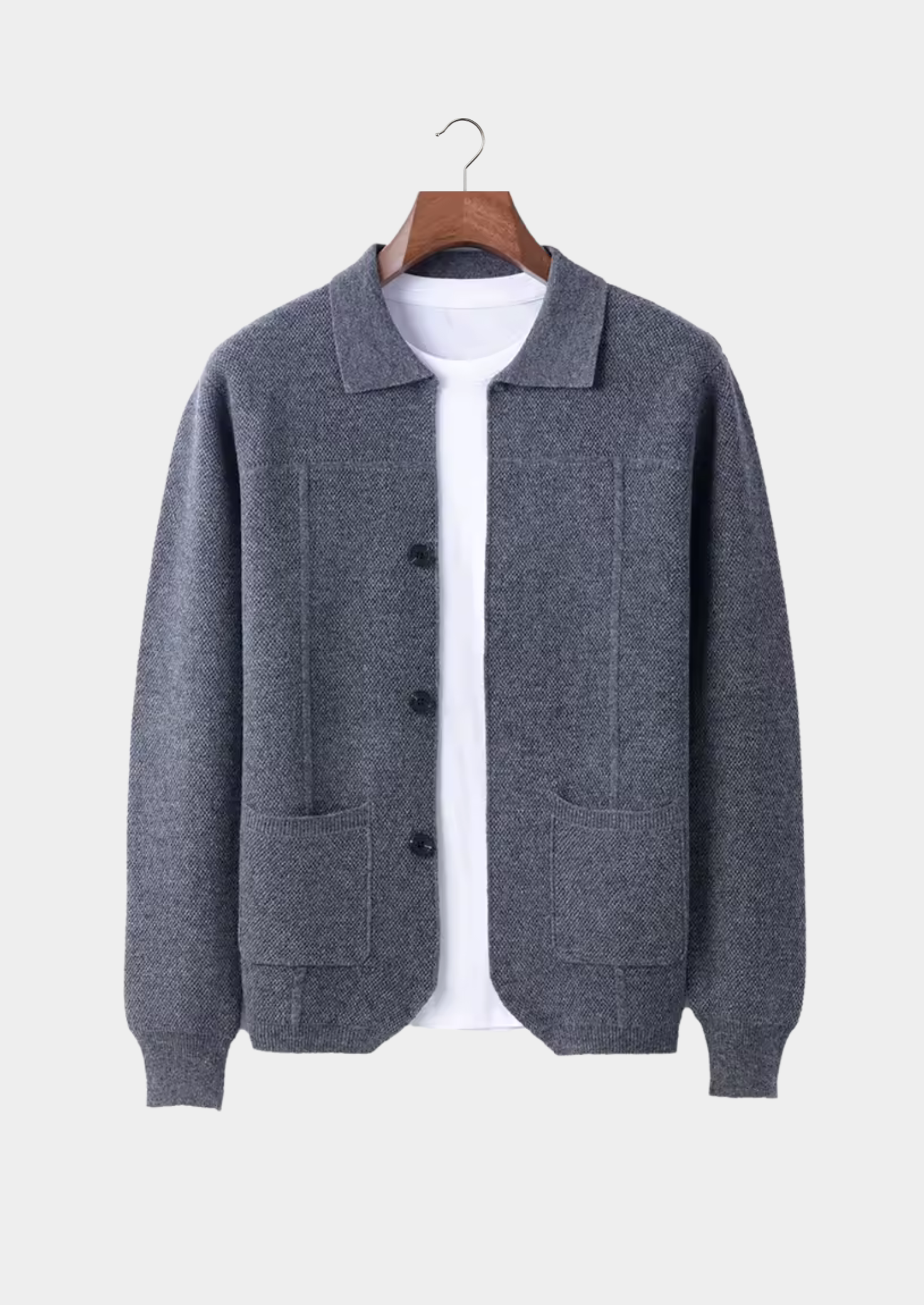 The Heritage Merino Wool Button Overshirt