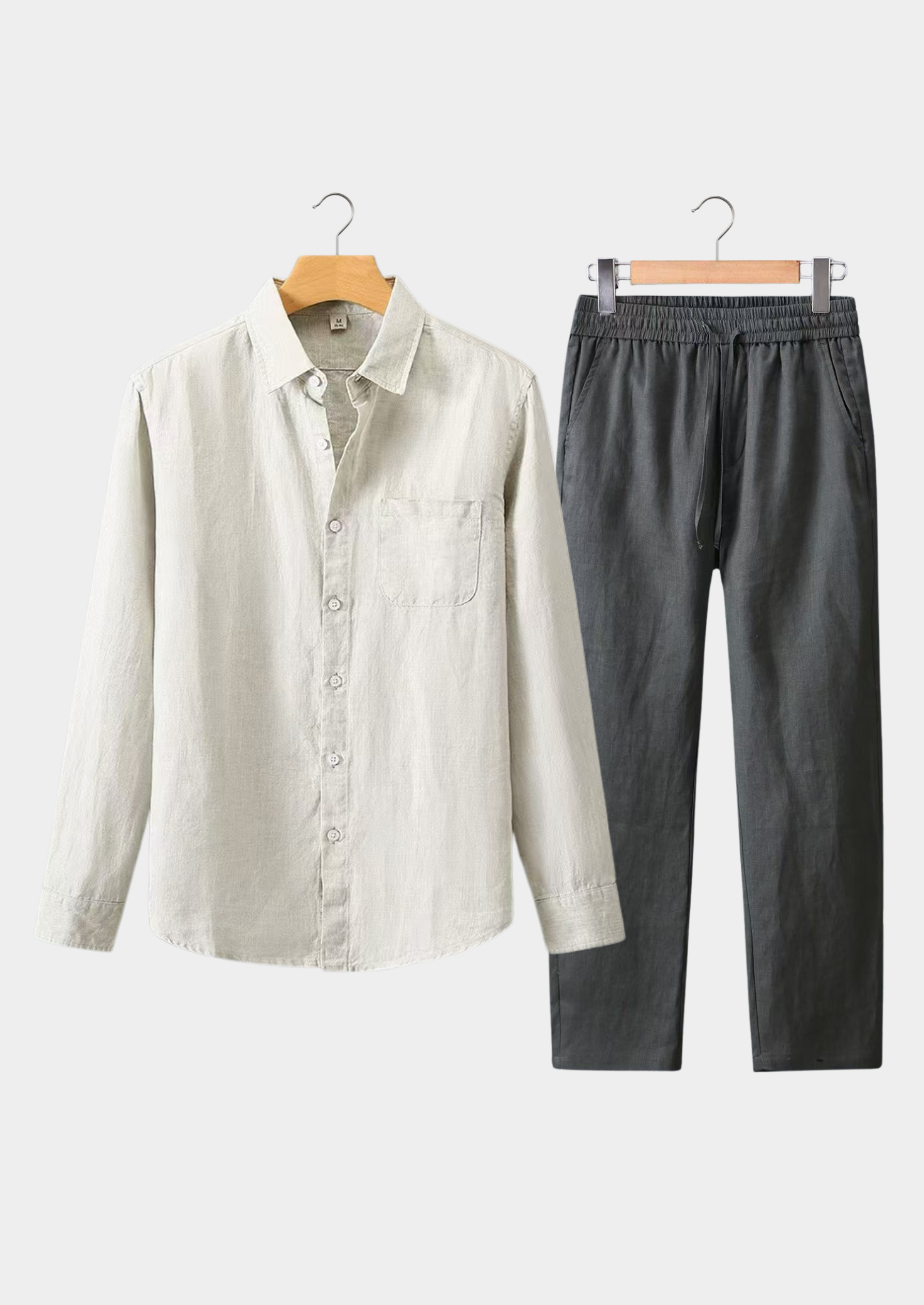 The Estate Dolcevita Longsleeve Summer Set - Beige/Gray