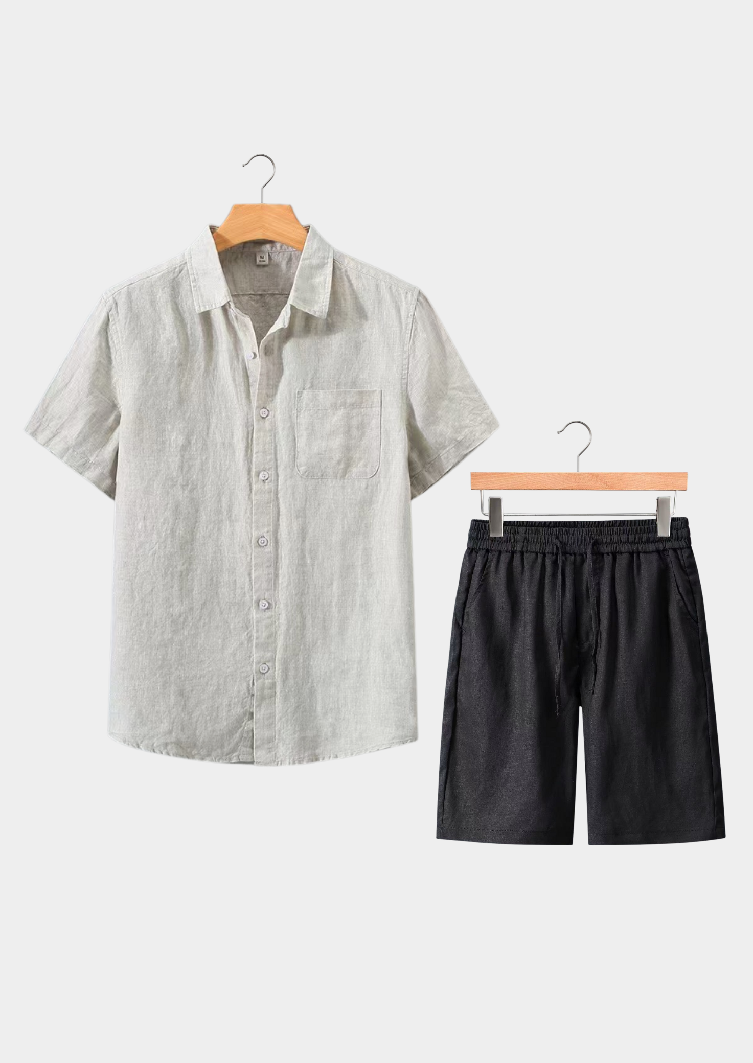 The Estate Dolcevita Shortsleeve Summer Set - Beige/Black