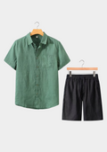 The Estate Dolcevita Shortsleeve Summer Set - Green/Black