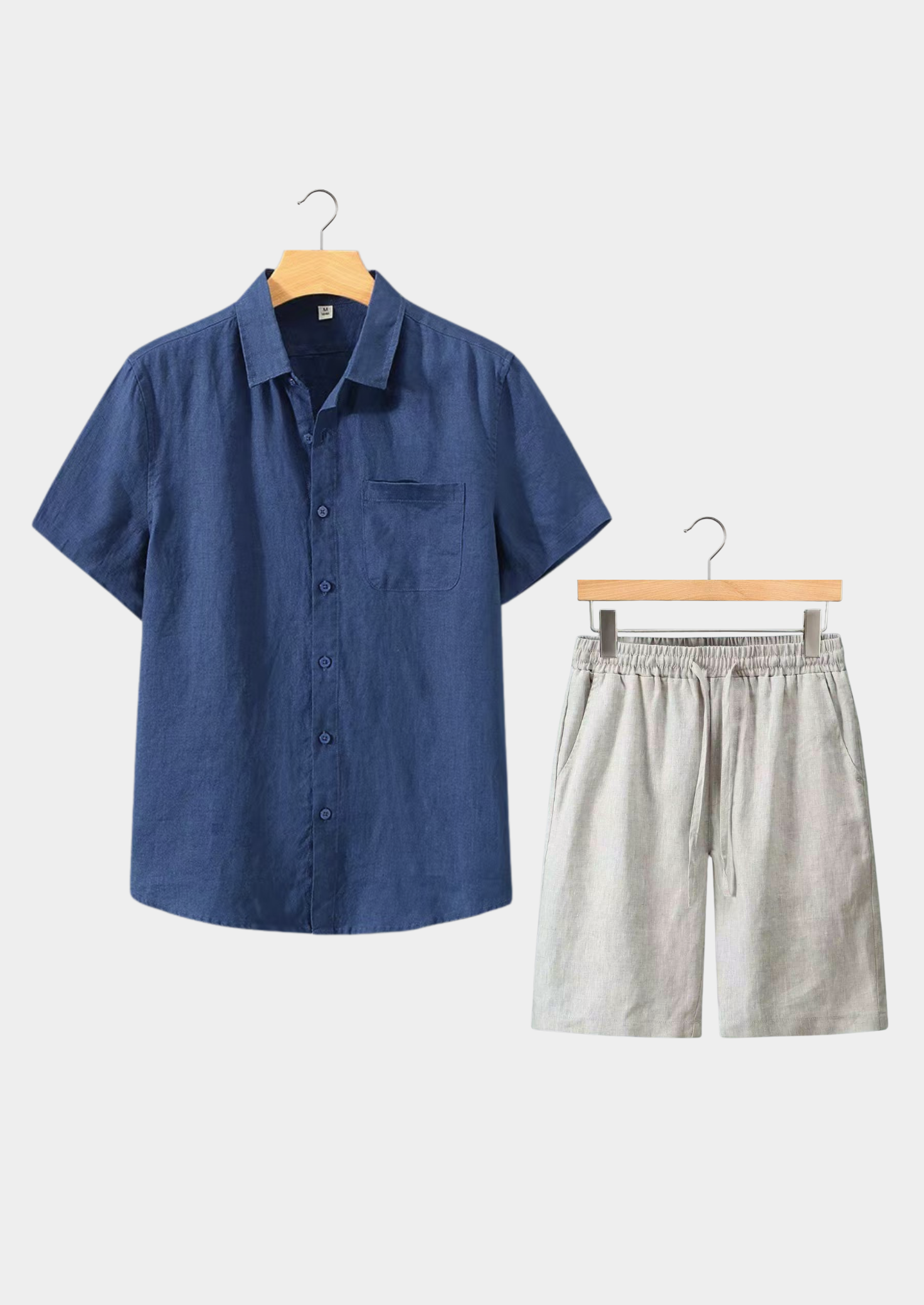 The Estate Dolcevita Shortsleeve Summer Set - Navy/Beige