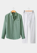 The Estate Dolcevita Longsleeve Summer Set - Green/White