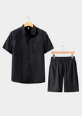 The Estate Dolcevita Shortsleeve Summer Set - Black