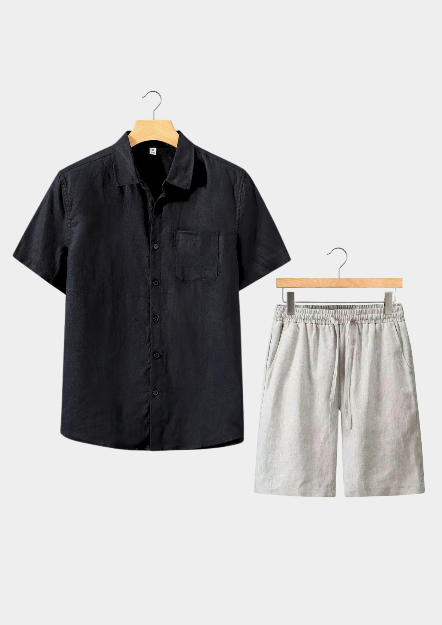The Estate Dolcevita Shortsleeve Summer Set - Black/Beige
