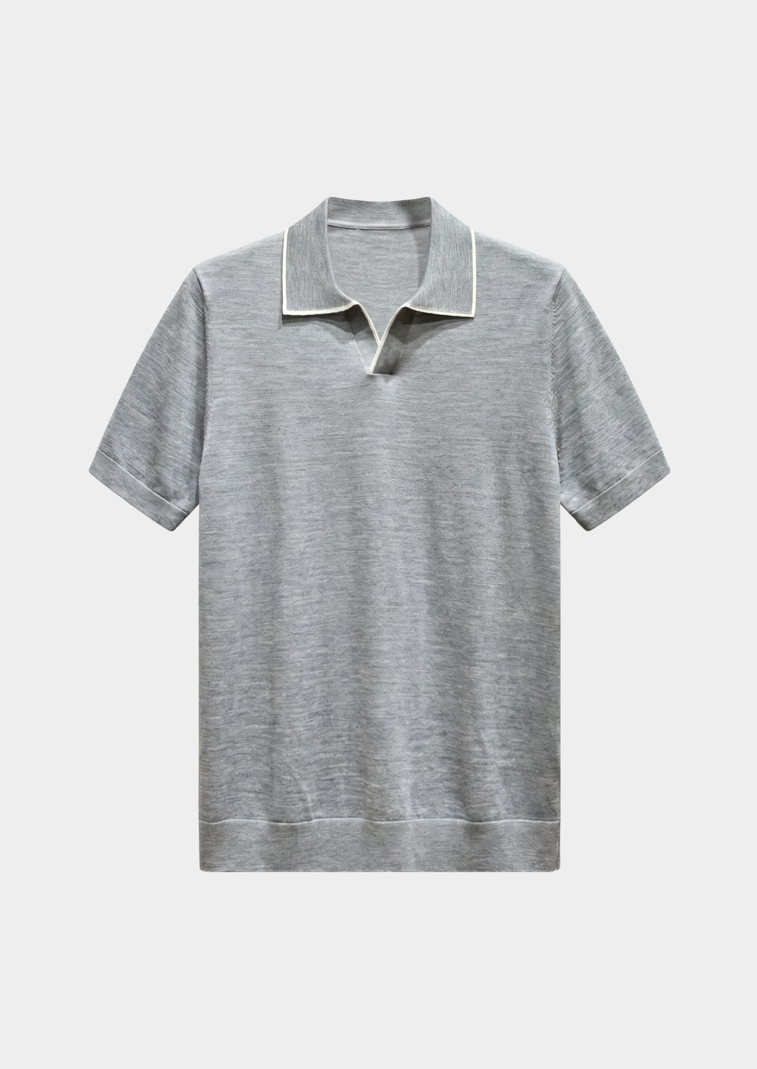 The Heritage Ellis Light Gray Lightweight Polo Shirt