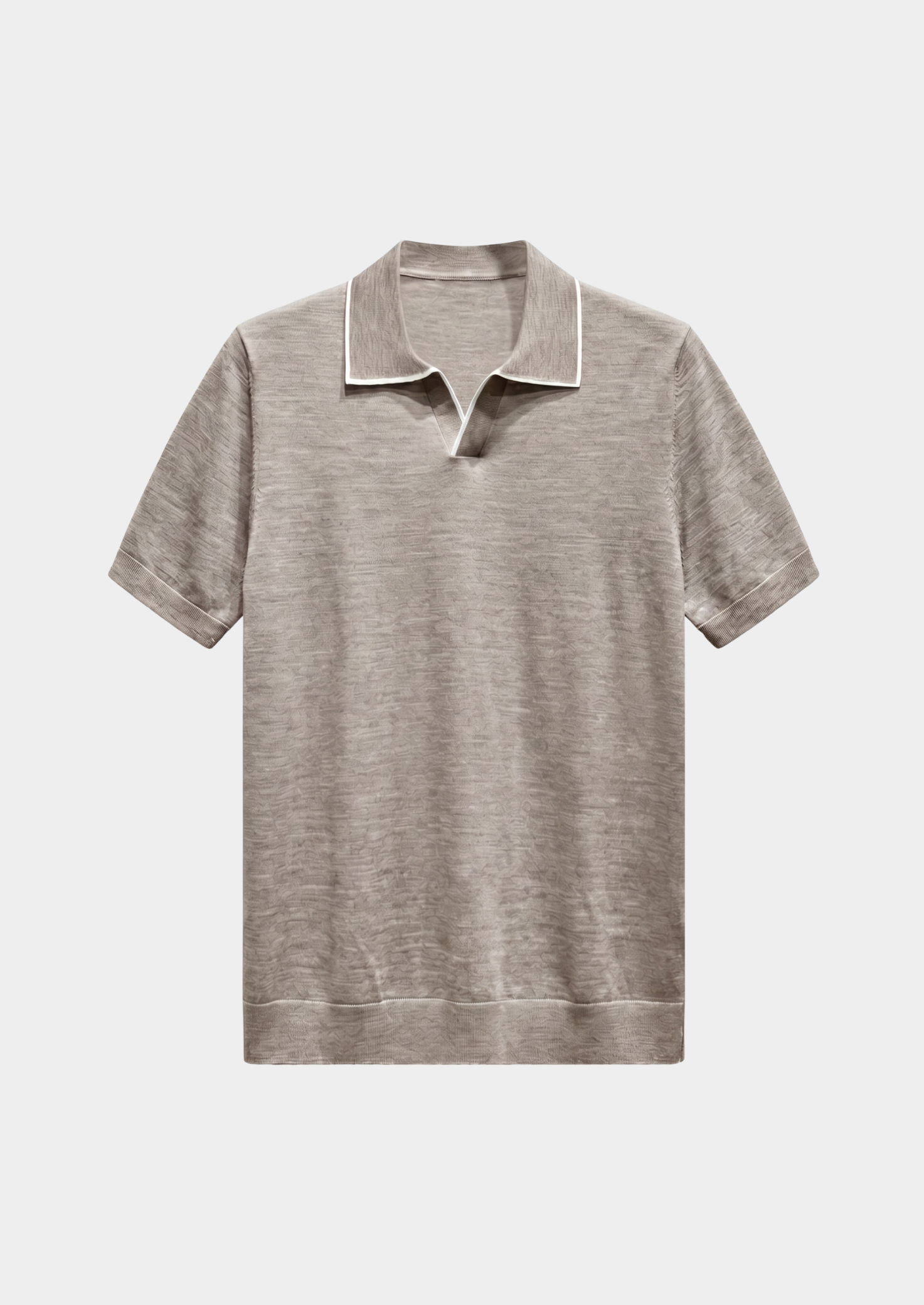The Heritage Ellis Beige Lightweight Polo Shirt