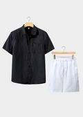 The Estate Dolcevita Shortsleeve Summer Set - Black/White