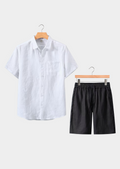 The Estate Dolcevita Shortsleeve Summer Set - White/Black