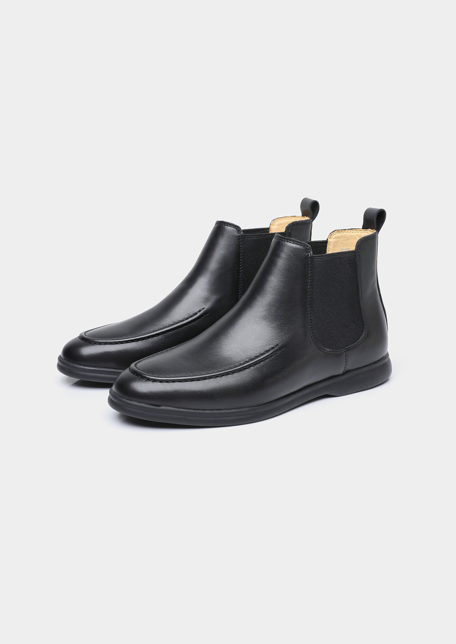 SVARTA CHELSEA BOOTS I LÄDER