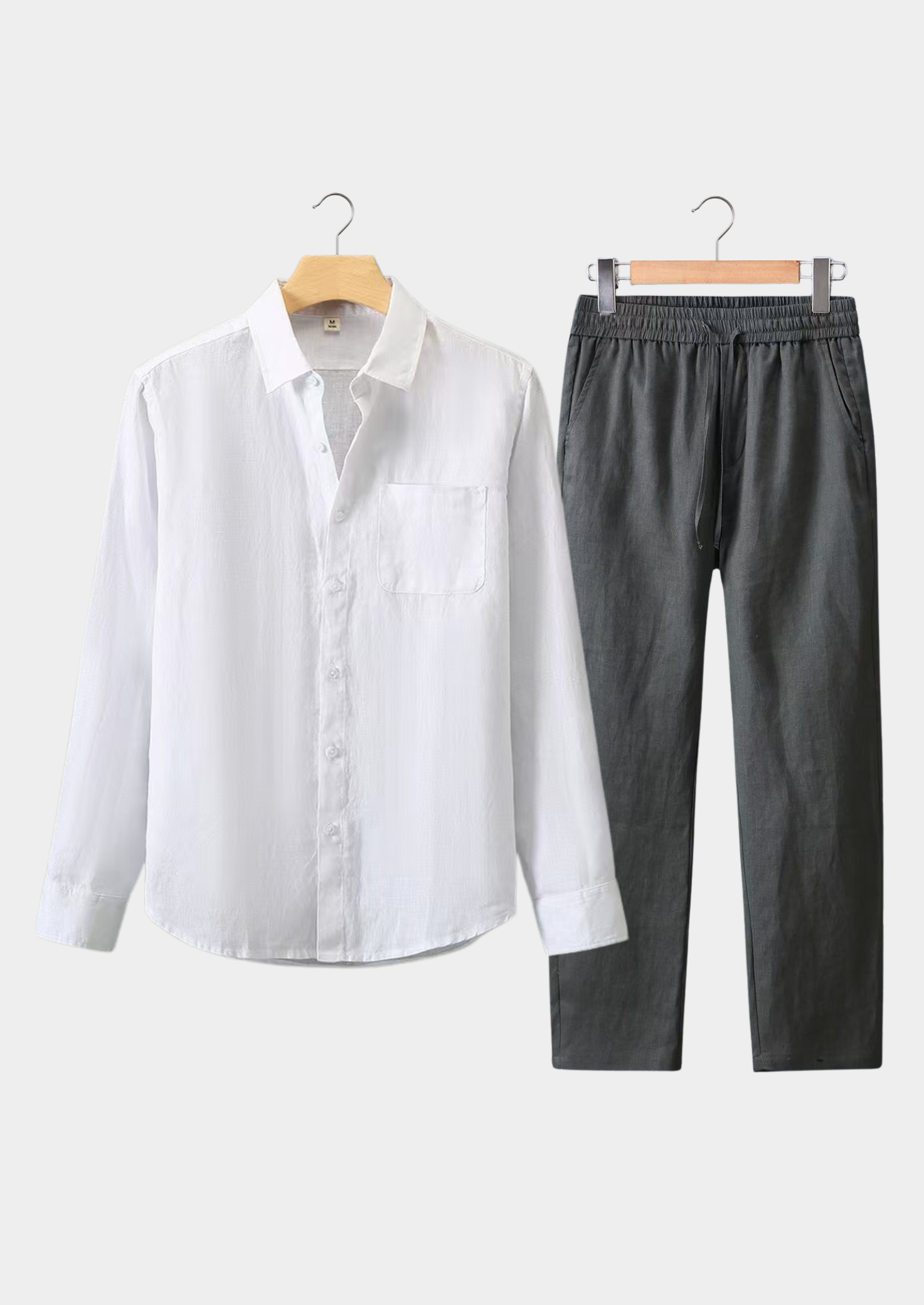 The Estate Dolcevita Longsleeve Summer Set - White/Gray