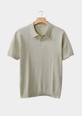 The Heritage Khaki Ribbed Buttonless Polo